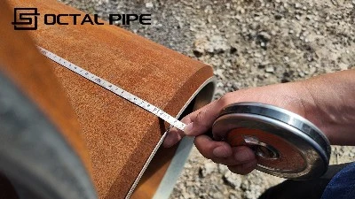 ERW welded steel pipe length measurement and dimensional inspection ERW welded steel pipe length measurement and dimensional inspection